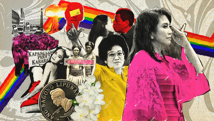 'Bakit Walang Rosas Sa Bahaghari: Socio-Sexual Hierarchy in The Philippines' - mixed medium piece