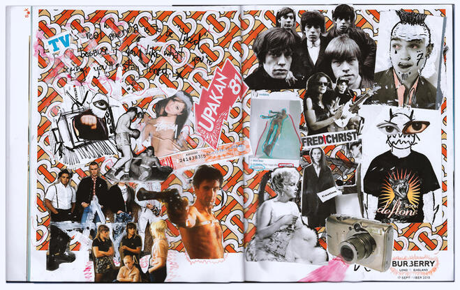 TV'S Real Agenda Scrap Collage - mixed medium