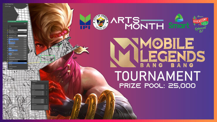 Ormoc City Arts Month 2022 Mobile Legends Tournament - Online and print banner layout